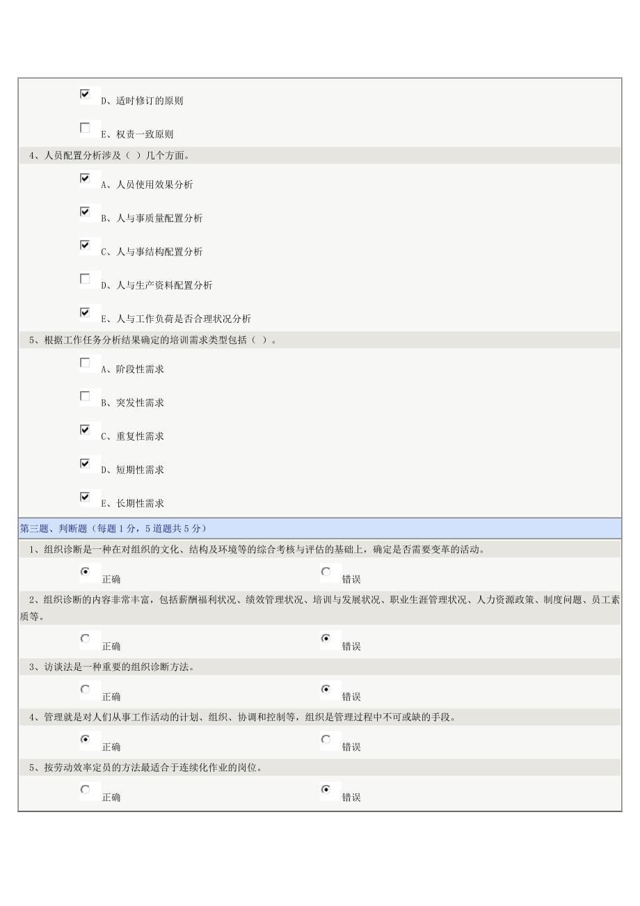 职位分析与评估 在线测试答案.docx_第5页