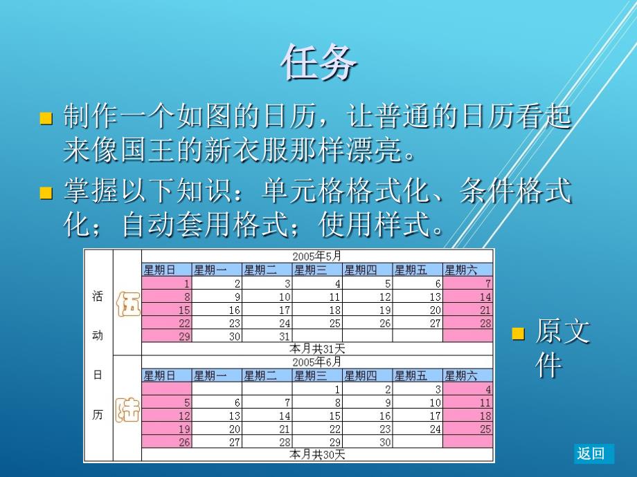 办公软件实训教程案例4-我给国王做新装——工作表格式化课件_第3页