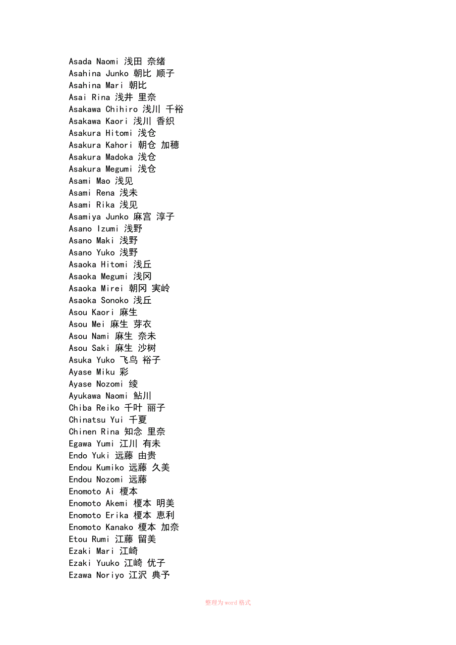 日本人名字大全_第3页