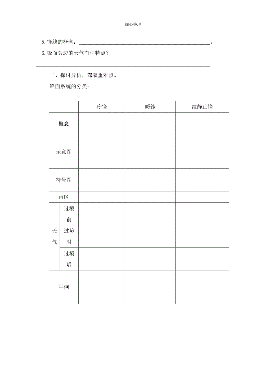 常见的天气系统学案_第2页