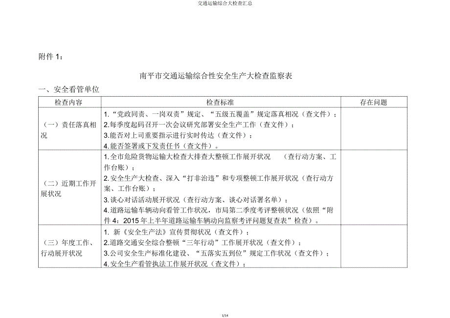 交通运输综合大检查汇总.doc_第1页