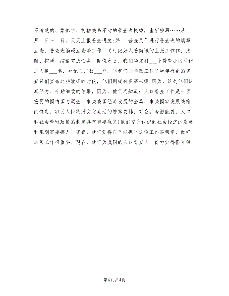 2022年村委人口普查年终总结_第4页