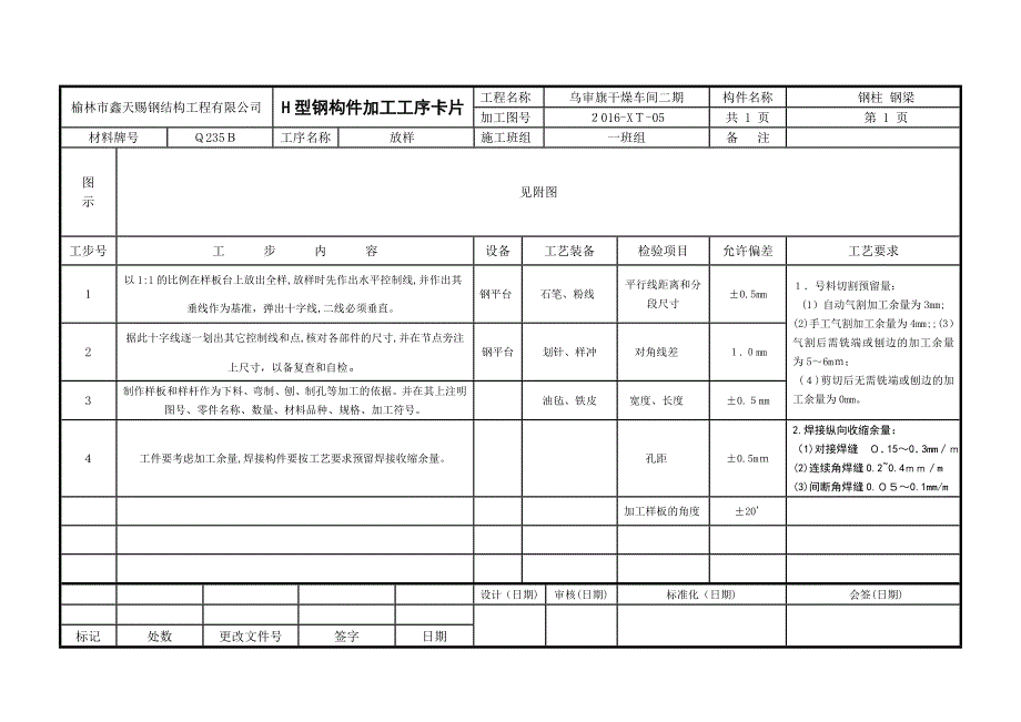 钢结构加工工艺卡_第3页