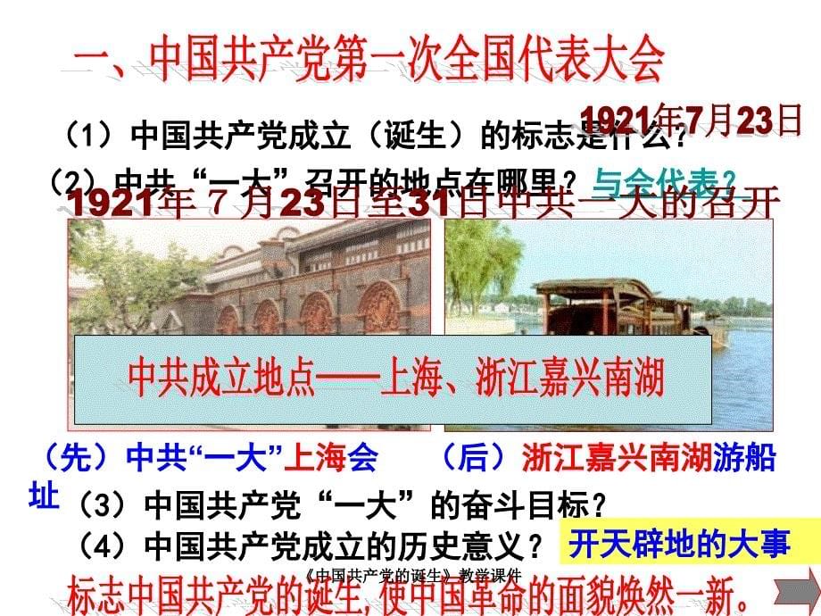 最新中国共产党的诞生教学课件_第5页