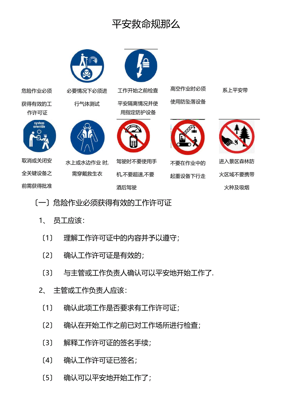 安全救命规则_第1页