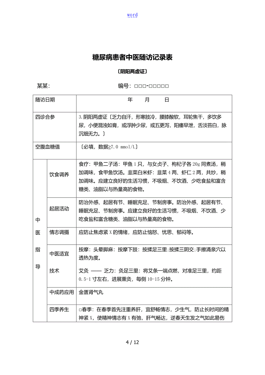 糖尿病高血压精深中医辨证分型表_第4页