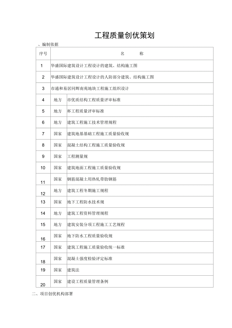 工程质量创优项目策划_第1页