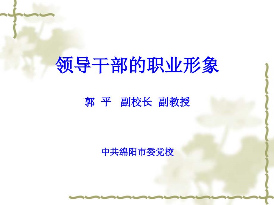 领导干部的职业形象.ppt_第1页