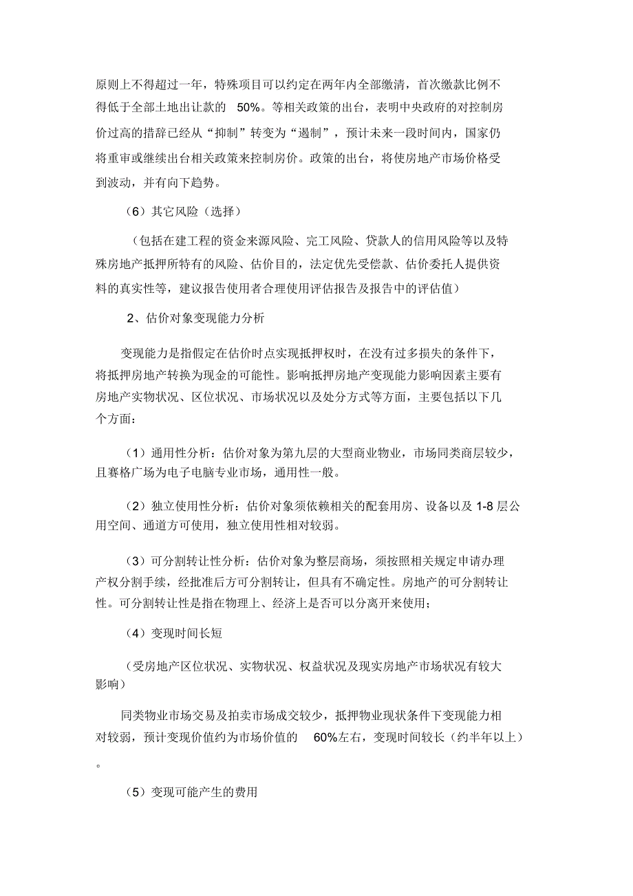 风险提示及变现能力分析_第3页