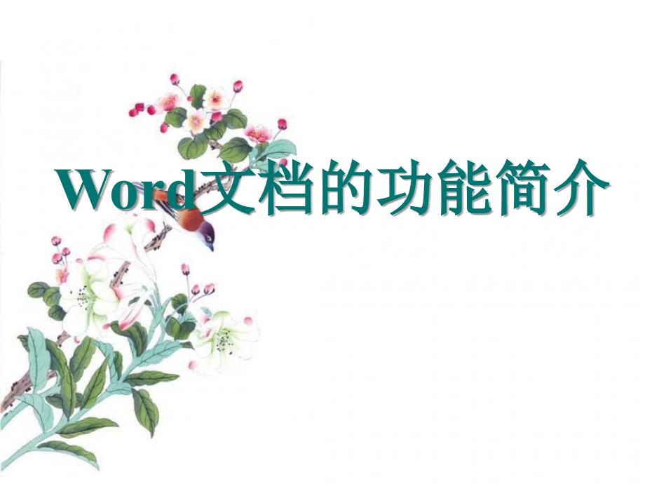 最新Word文档的功能简介_第1页