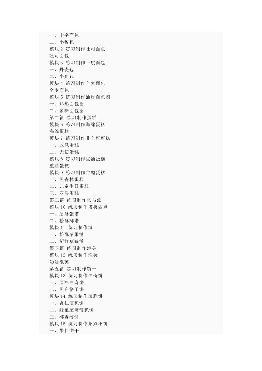 西式面点技术教学大纲.doc_第3页