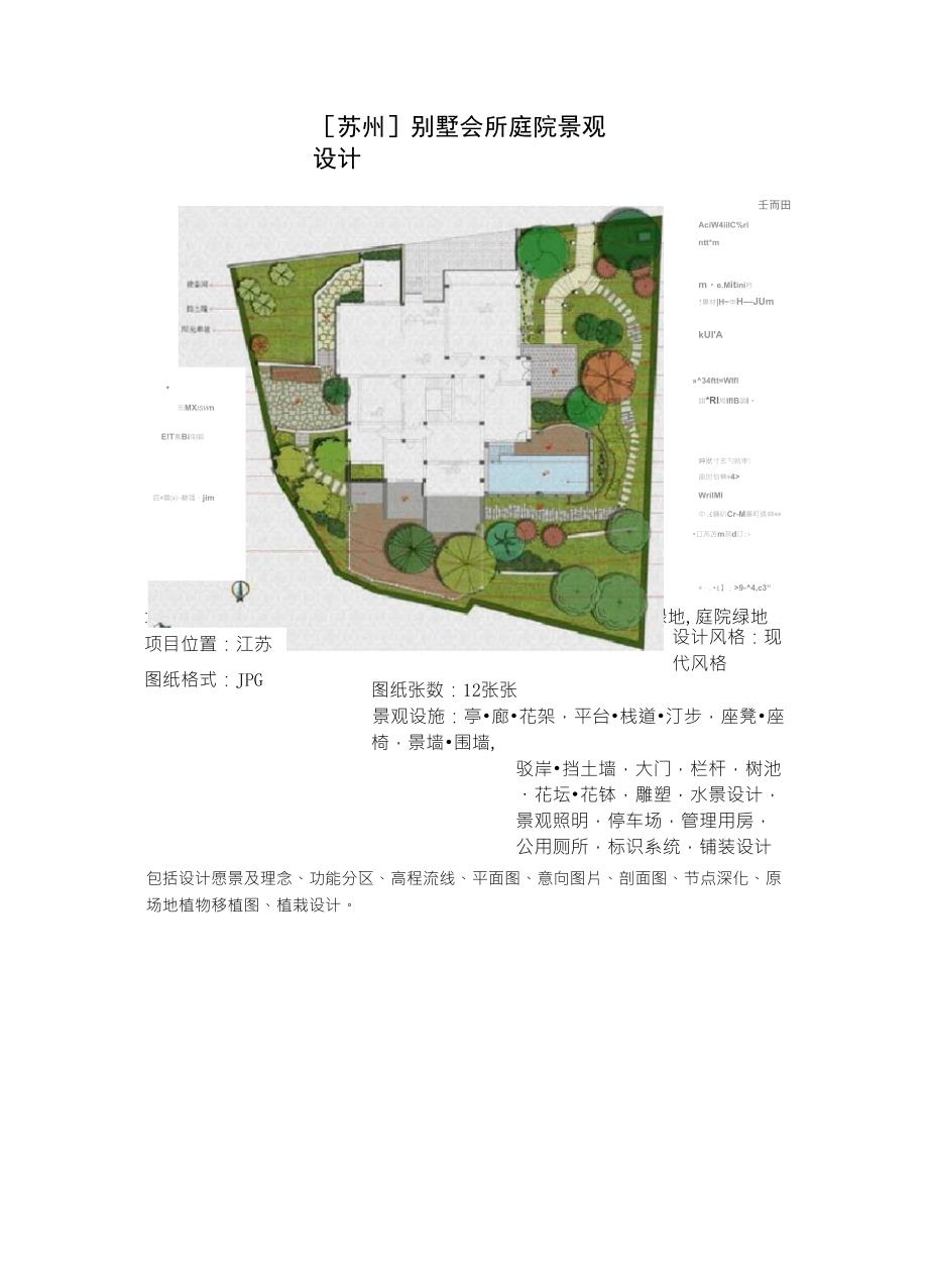 [优秀]别墅庭院景观设计方案文本_第1页