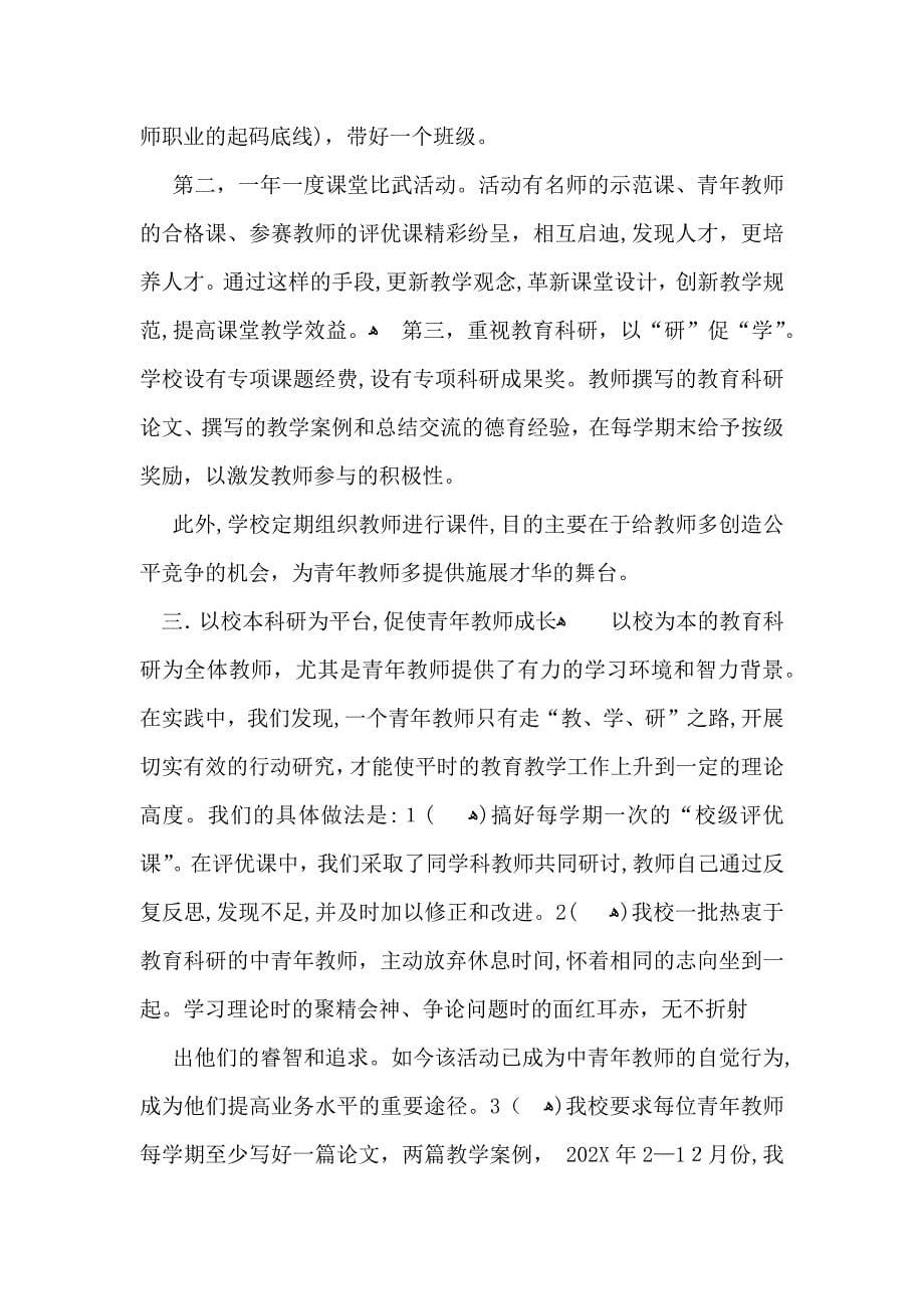 关于青年教师教学工作总结7篇_第5页