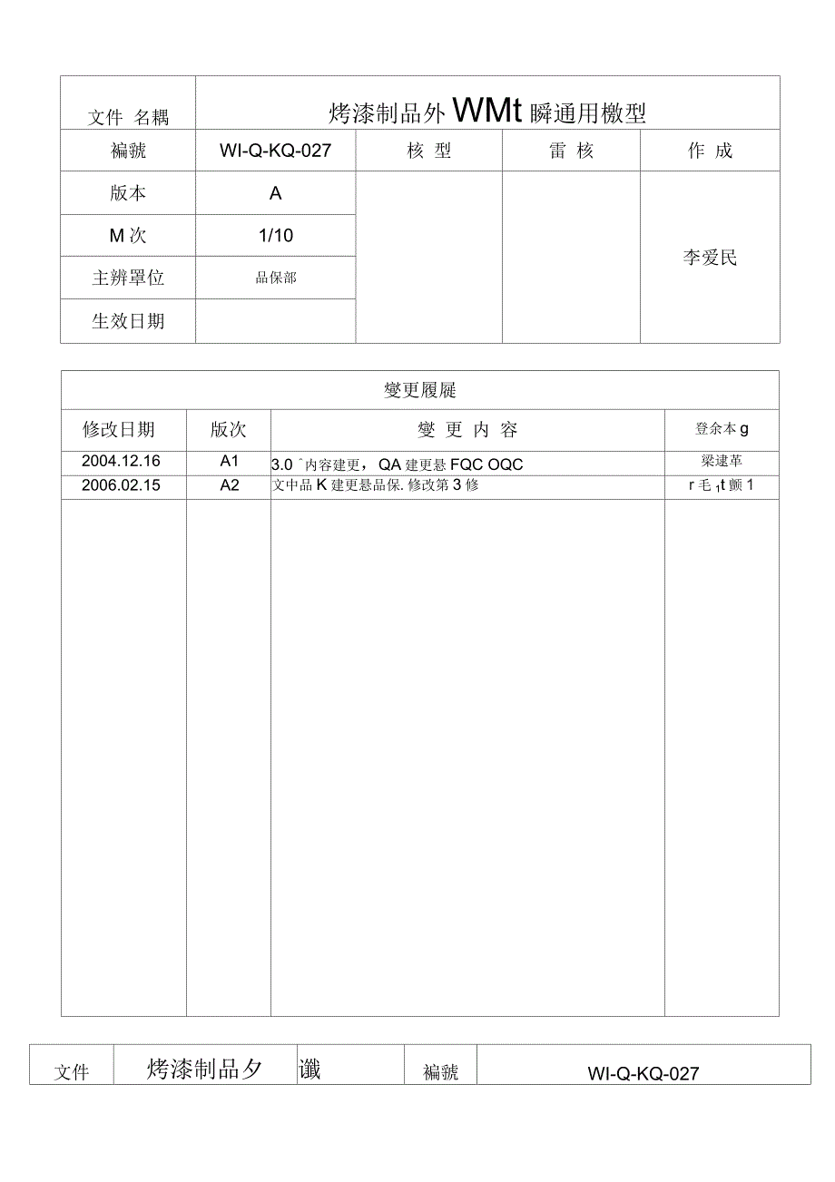 喷漆件外观检验通用标准_第1页