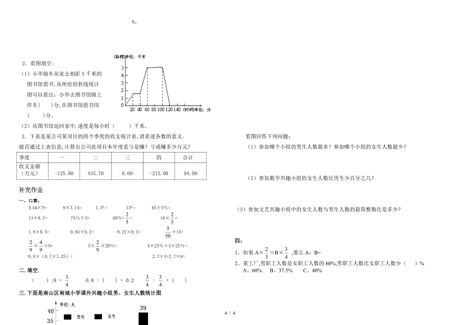 北师大六年级数学上册总复习——数与代数.doc_第4页