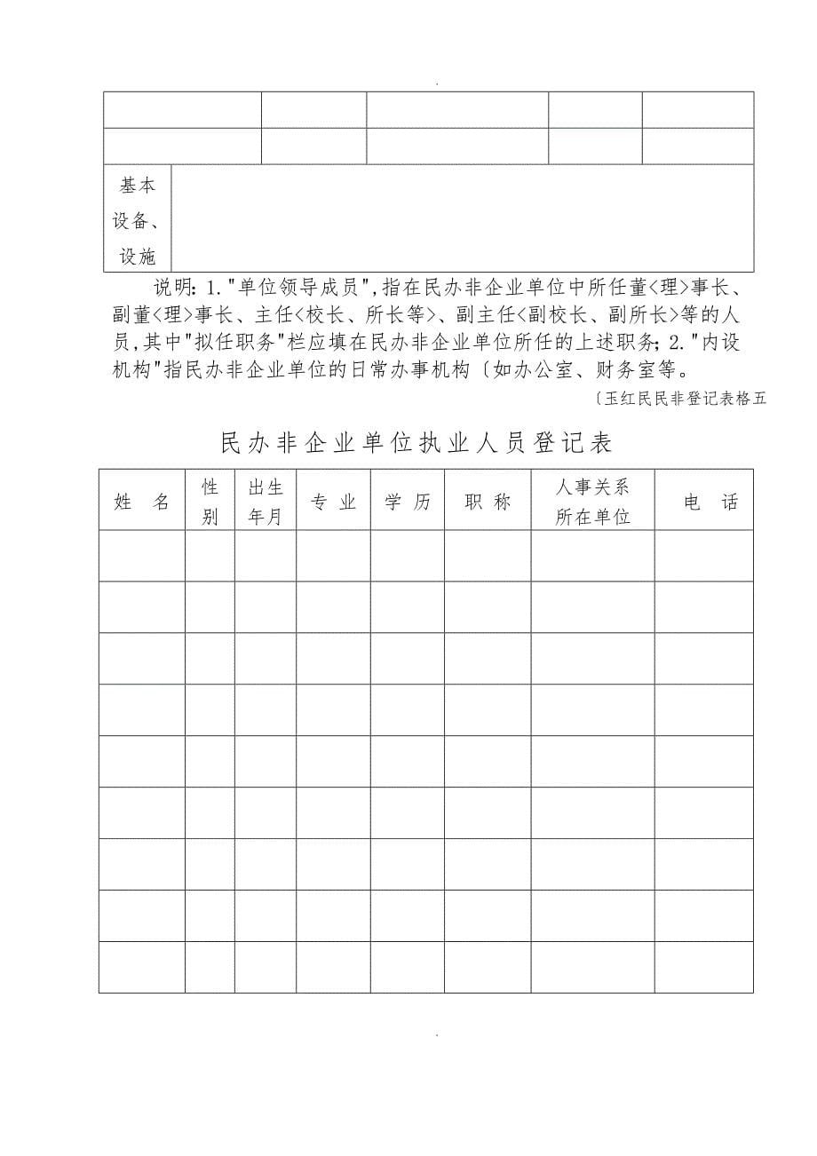 民办非企业单位登记申请表_第5页