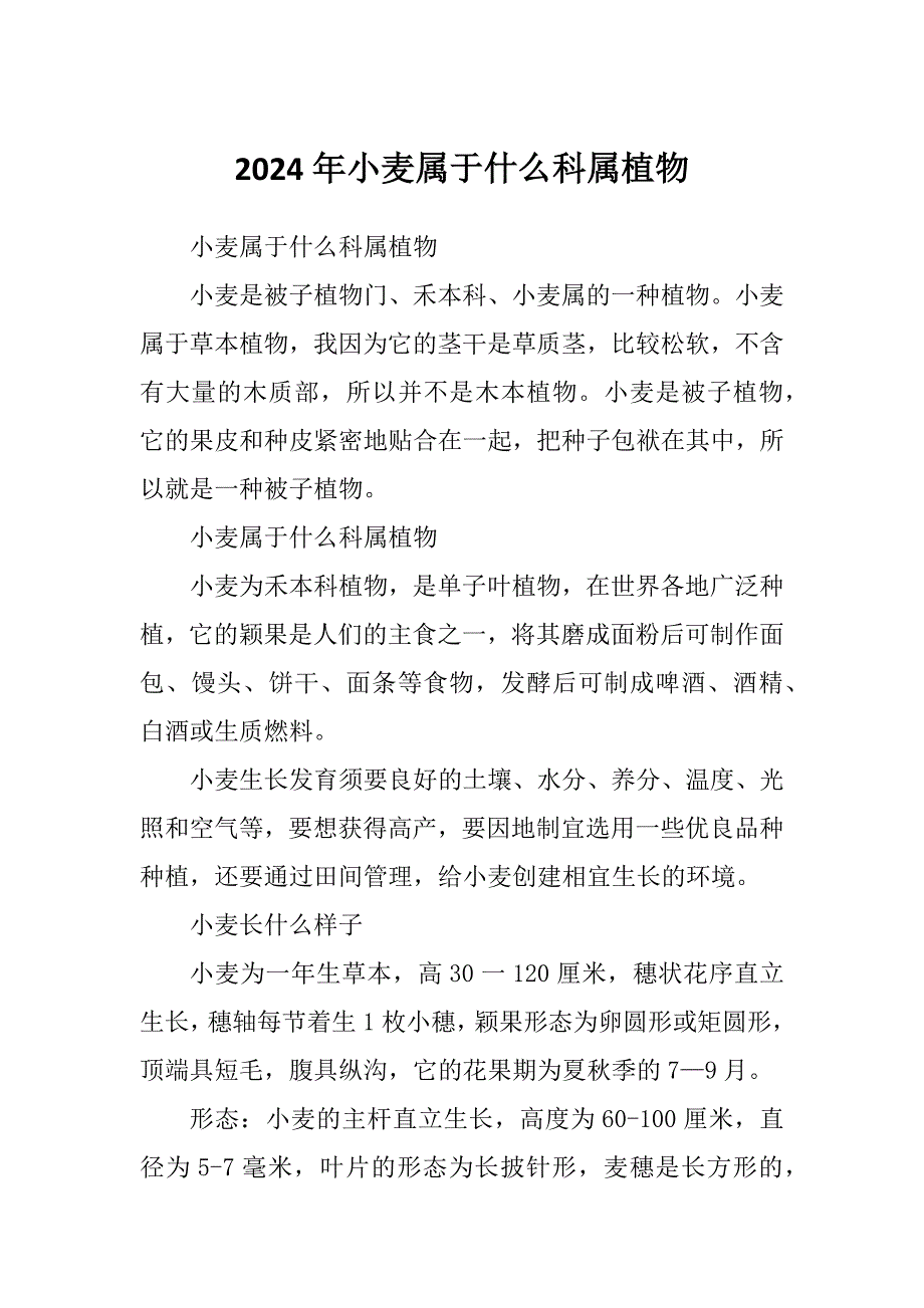 2024年小麦属于什么科属植物_第1页