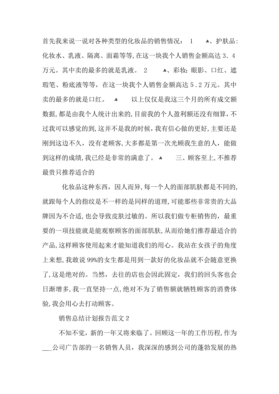 销售总结计划报告范文_第2页