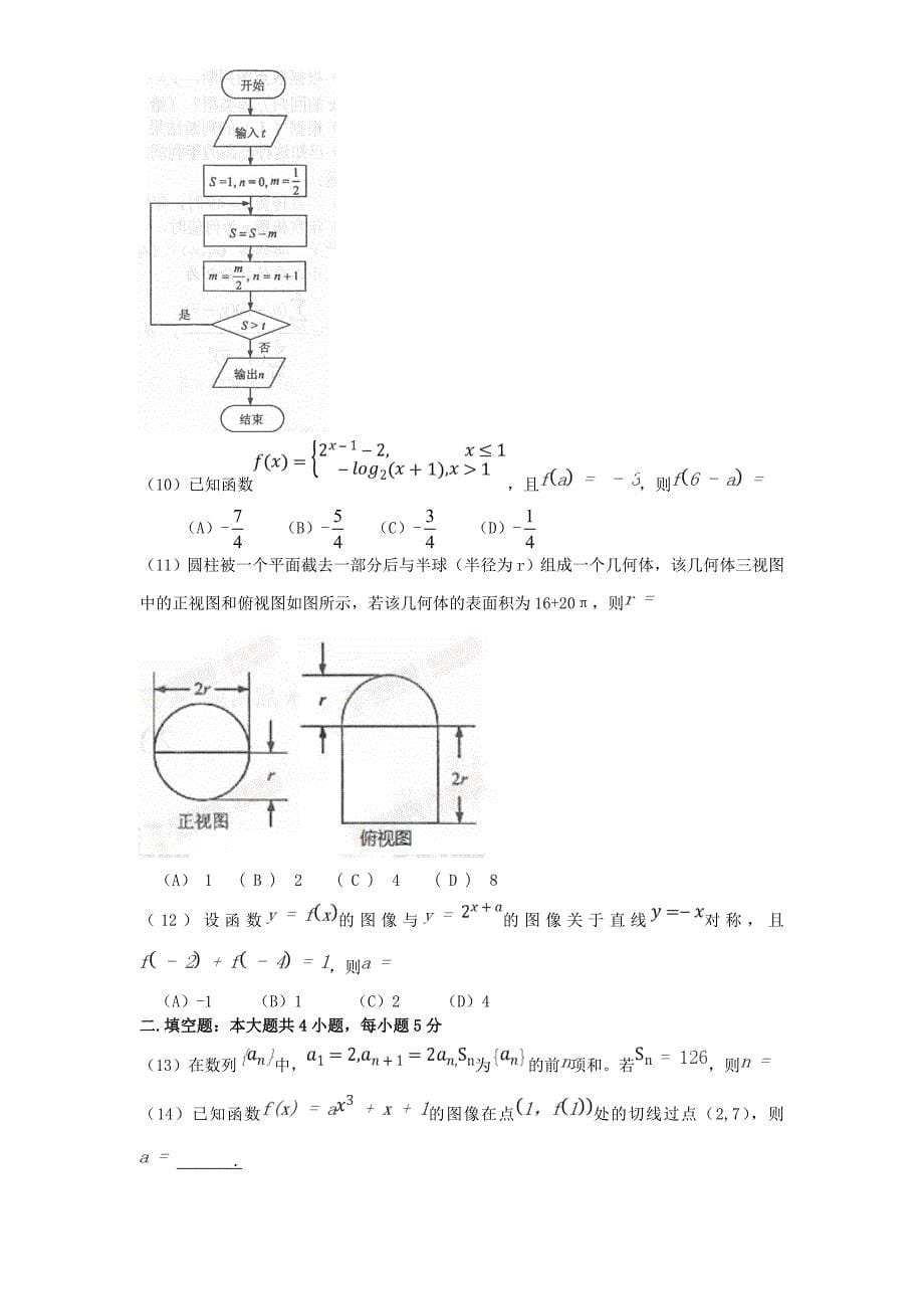 2015年高考全国卷1数学（文理）试卷分析及复习策略_第5页