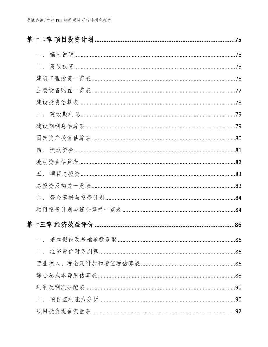 吉林PCB铜箔项目可行性研究报告_参考模板_第5页