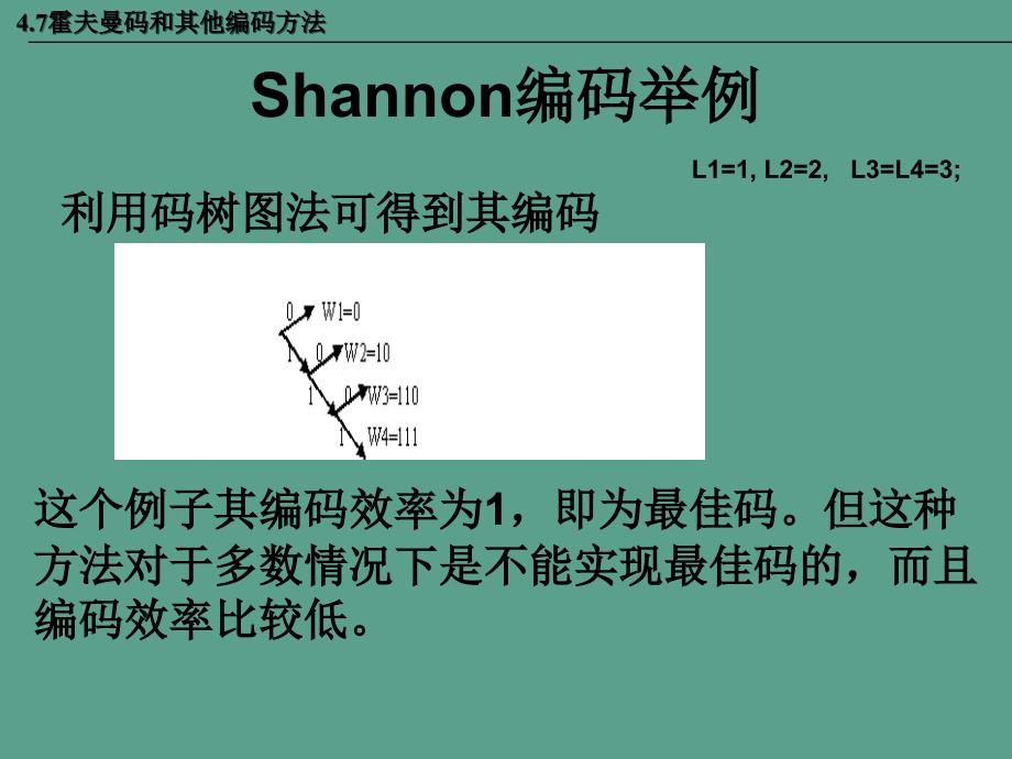 信息论第四章第七节霍夫曼码与其他编码方法ppt课件_第4页