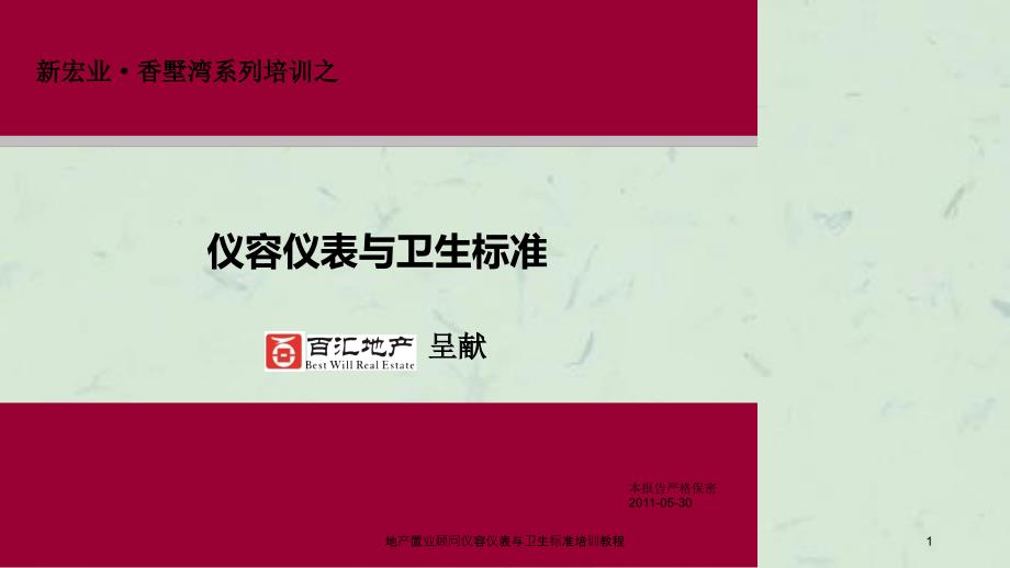 地产置业顾问仪容仪表与卫生标准培训教程_第1页