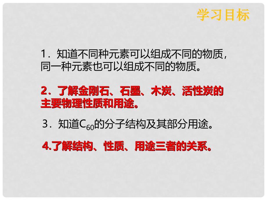 九年级化学上册 第六单元 碳和碳的氧化物 6.1 金刚石、石墨和C60课件 （新版）新人教版_第2页