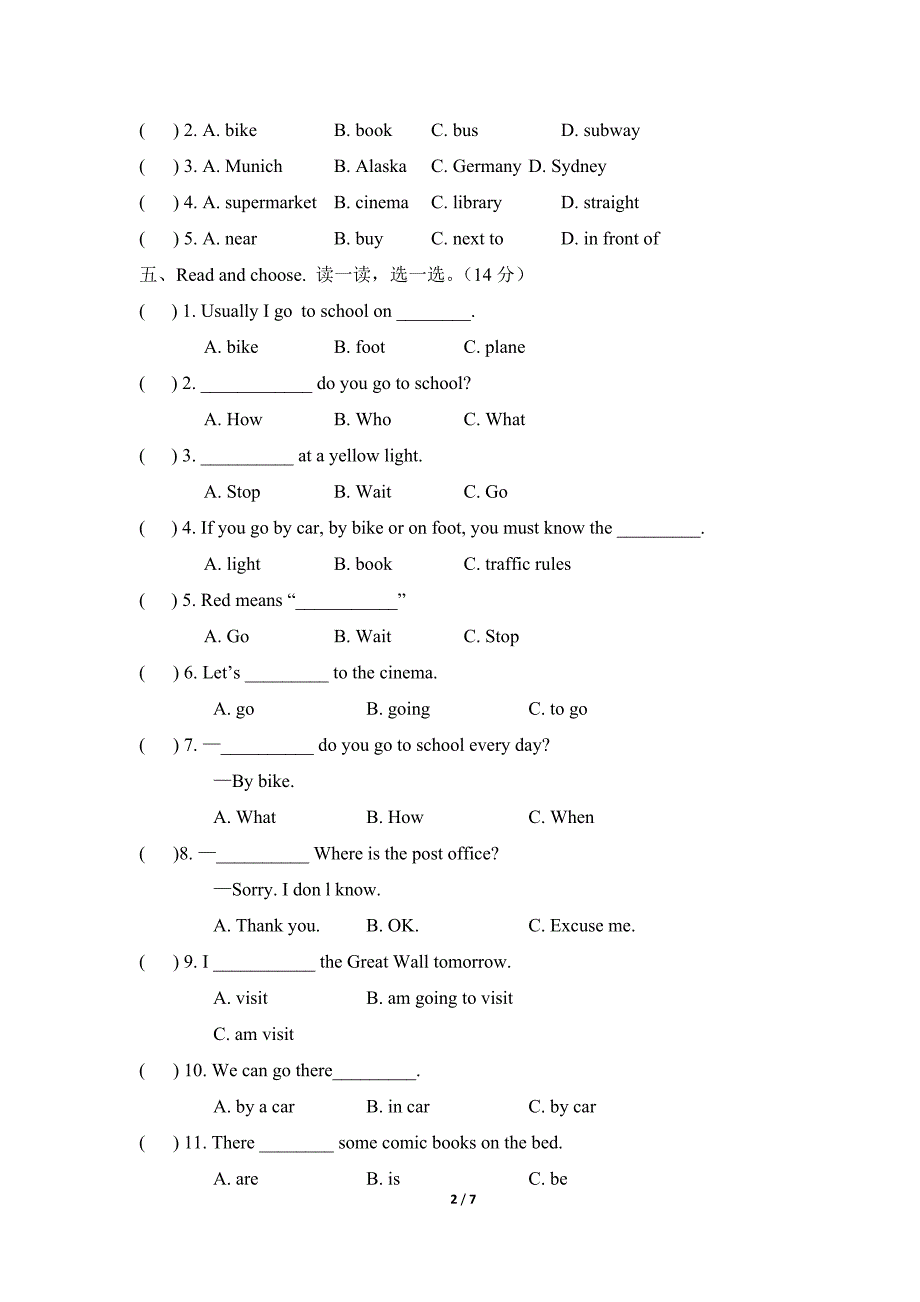 六年级英语期中试题.doc_第2页