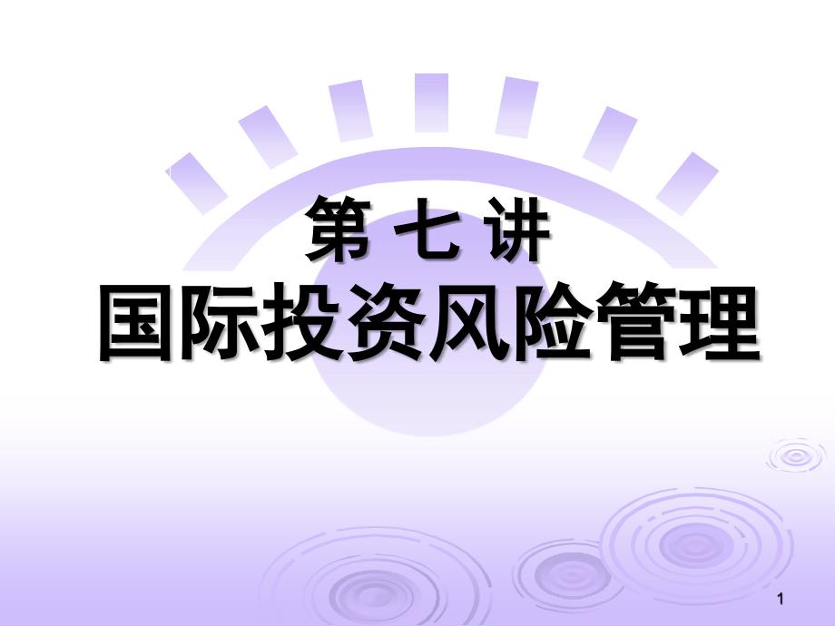 国际投资风险管理课件(PPT 29页)_第1页