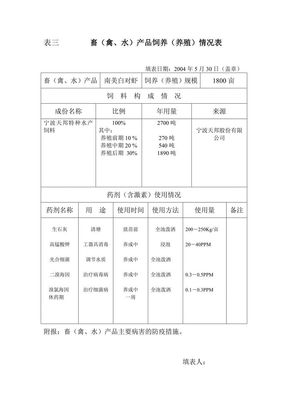 绿色食品申请书(白虾).doc_第5页