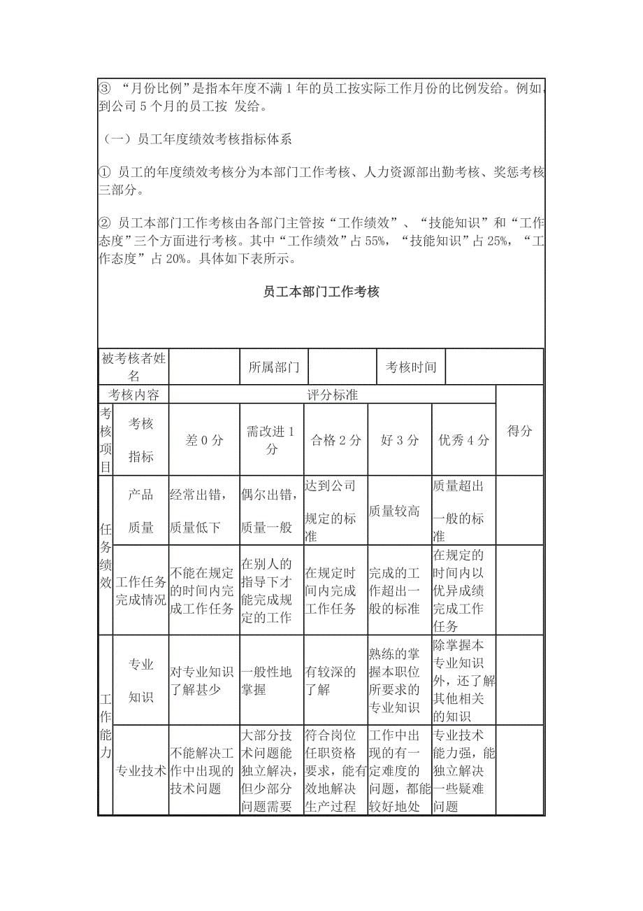 印刷企业绩效考核制度_第5页