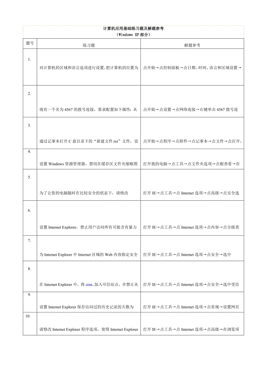 计算机应用基础上机综合练习题2专科必修_第1页