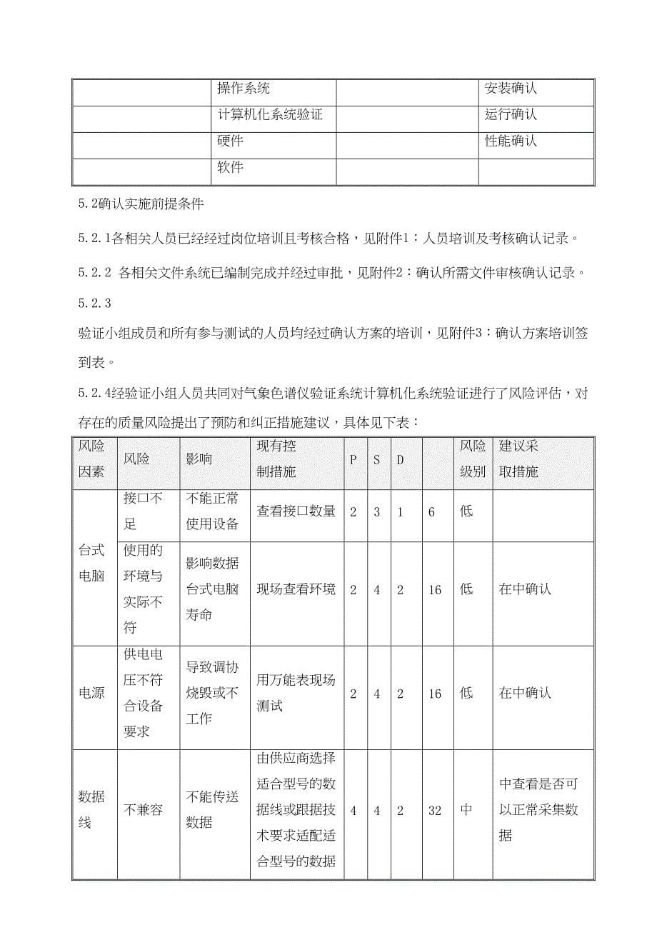 气相色谱仪验证方案(DOC 28页)_第5页