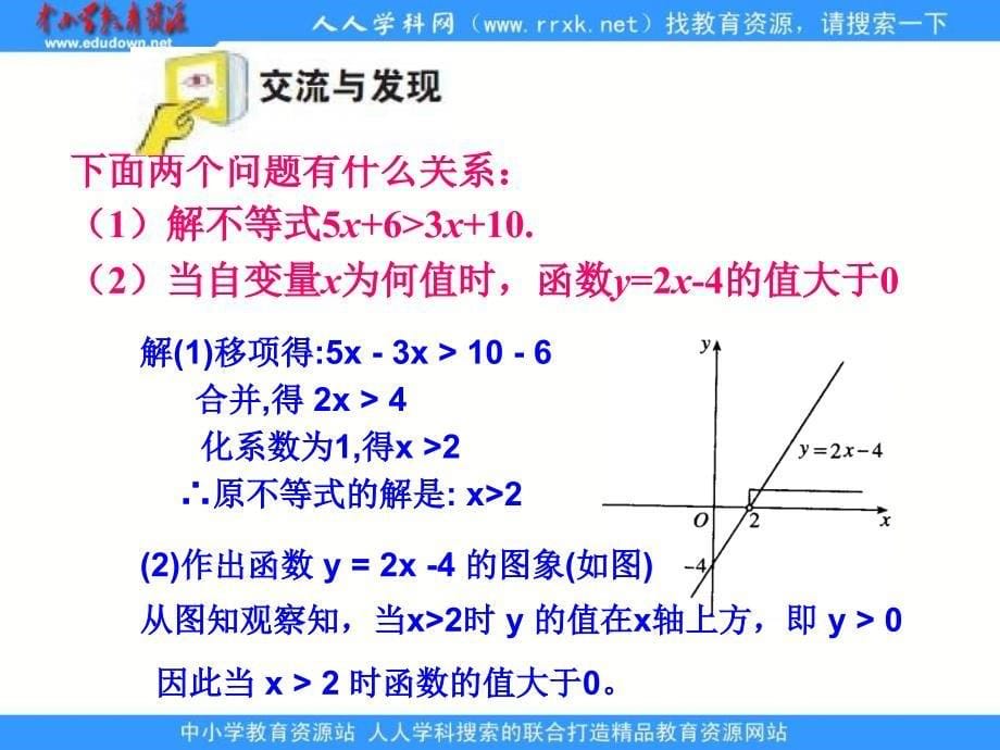 青岛版数学九下5.2一次函数与一元一次不等式第一课时课件_第5页