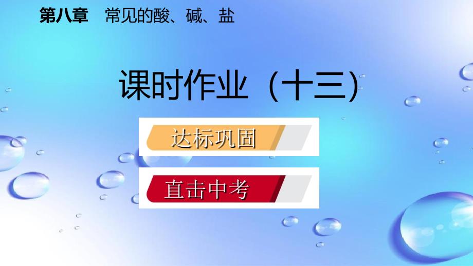 九年级化学下册第八章常见的酸碱盐8.1溶液的酸碱性课时作业十三课件新版粤教版_第2页