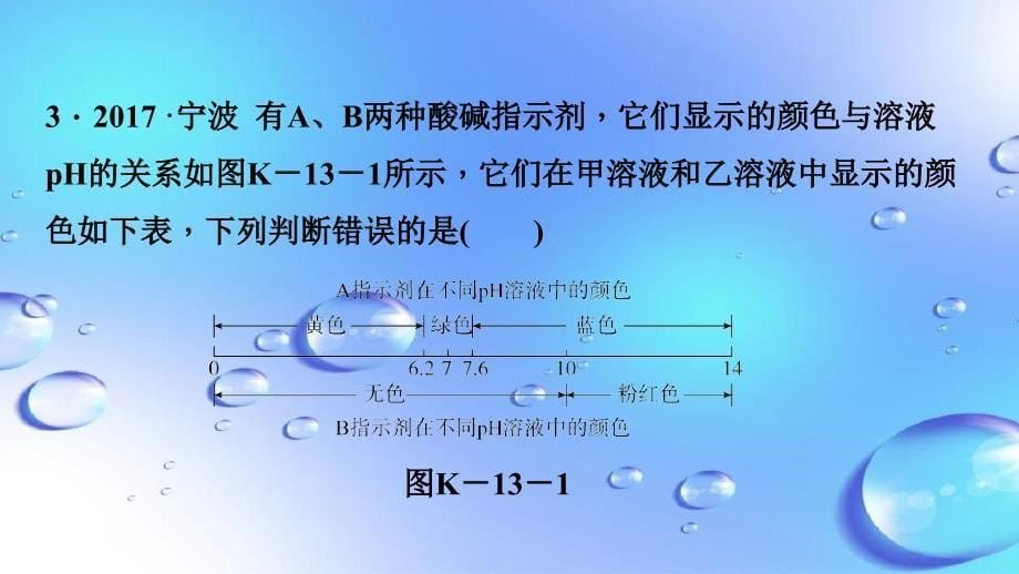 九年级化学下册第八章常见的酸碱盐8.1溶液的酸碱性课时作业十三课件新版粤教版_第5页