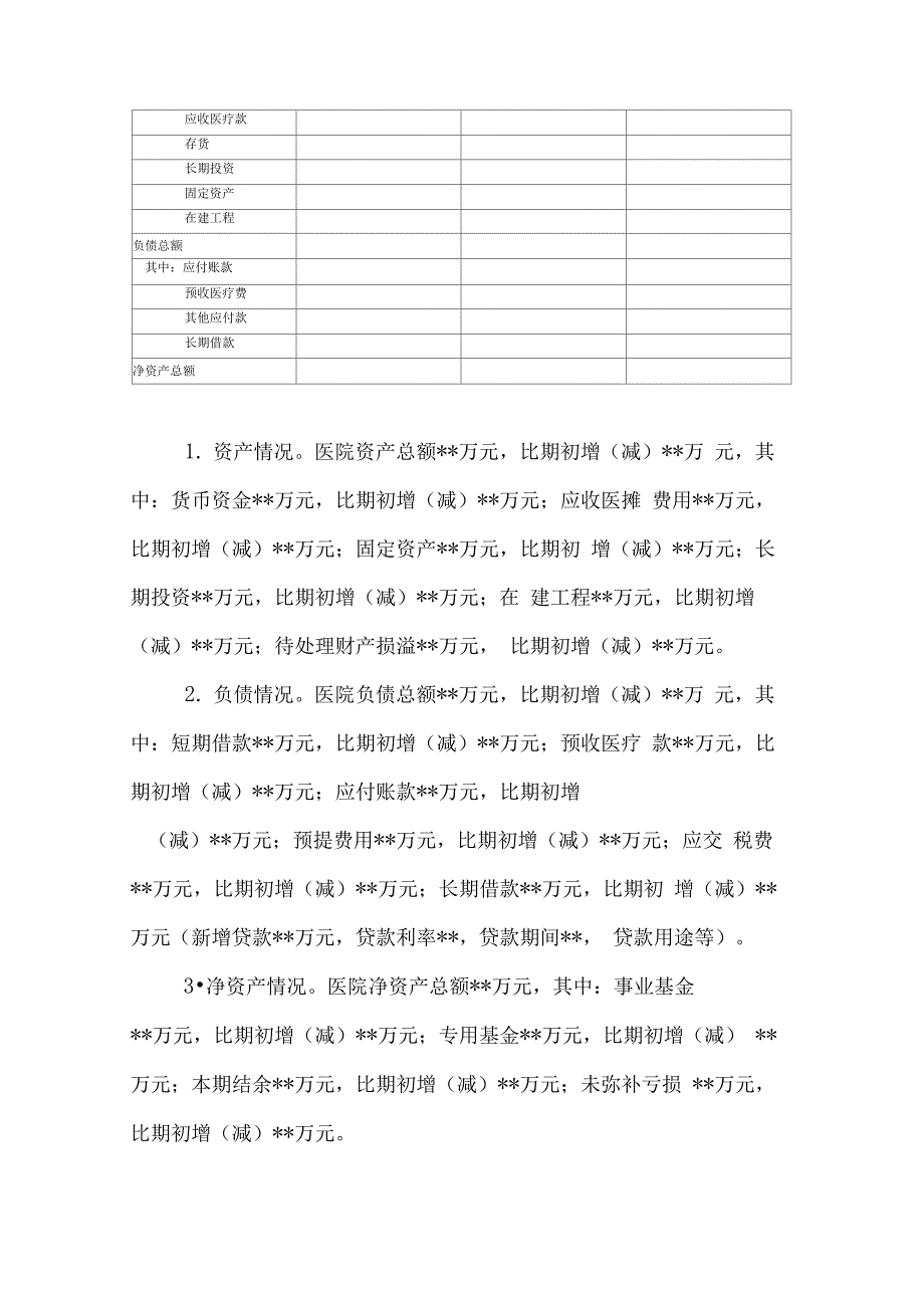 公立医院年度财务分析报告模板_第4页