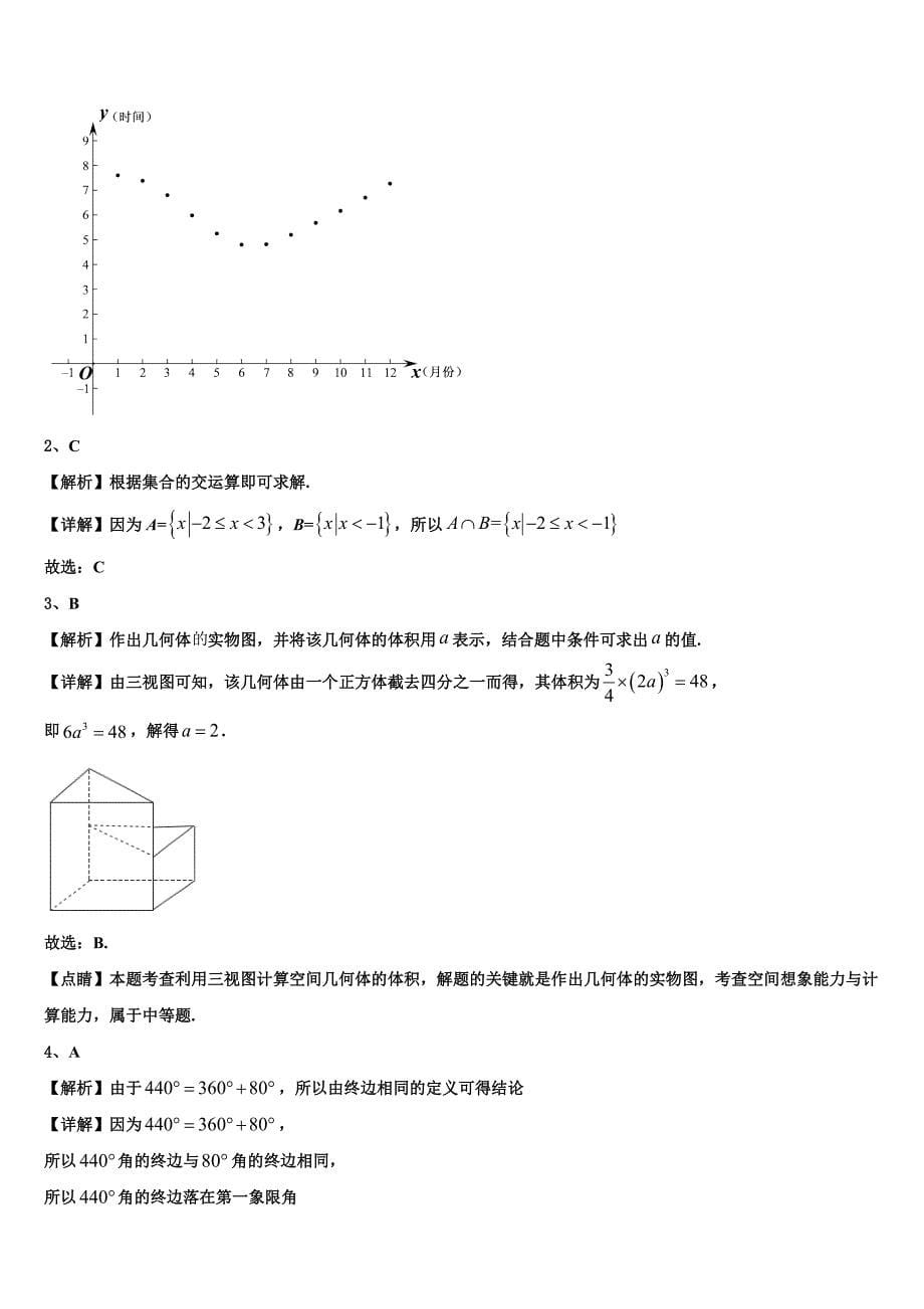 2023届湖北省麻城一中高一上数学期末质量检测试题含解析_第5页