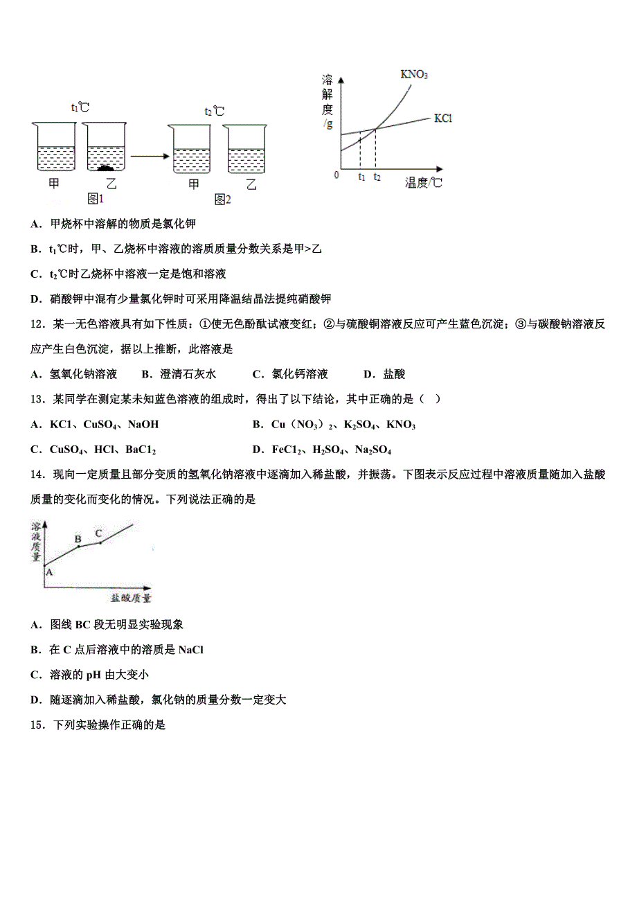 甘肃省张掖四中学2023学年中考化学对点突破模拟试卷（含解析）.doc_第3页