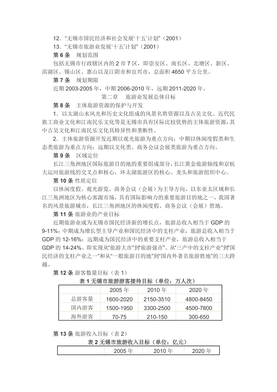 无锡市旅游发展总体规划_第2页