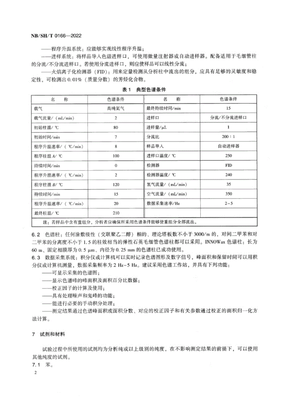 NB_SH_T 0166-2022 重整原料油及生成油中芳烃含量的测定 气相色谱法.docx_第4页