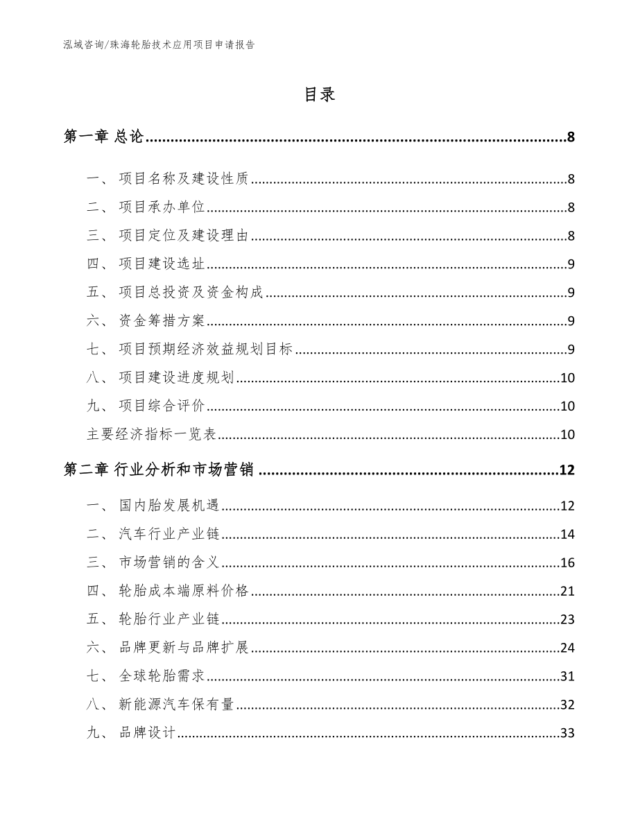 珠海轮胎技术应用项目申请报告_第2页