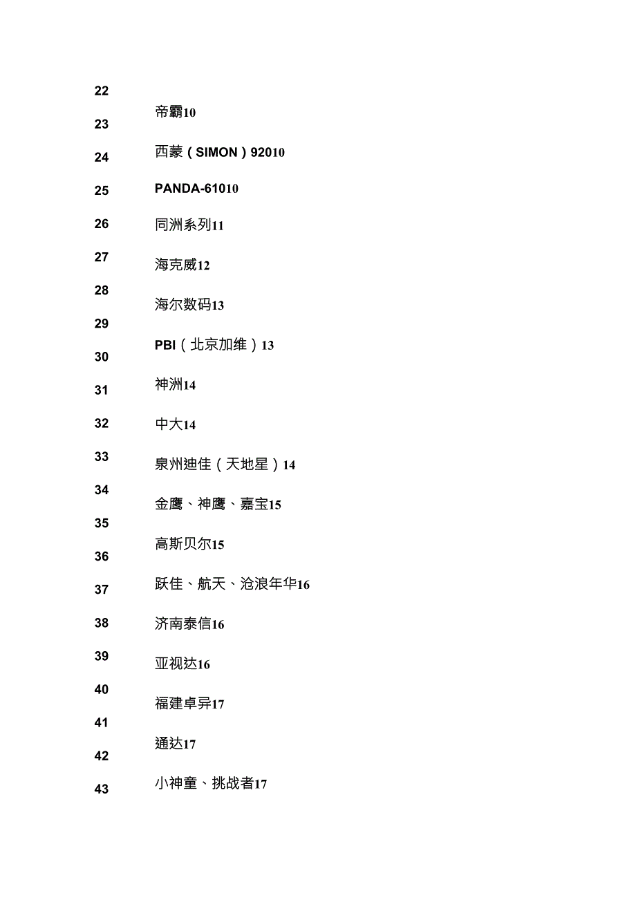 常见的各种数字卫星电视接收机自动搜索密码姚宙龙整理_第3页