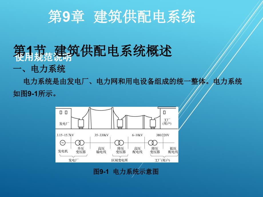 建筑设备安装工程第9章--建筑供配电系统课件_第1页