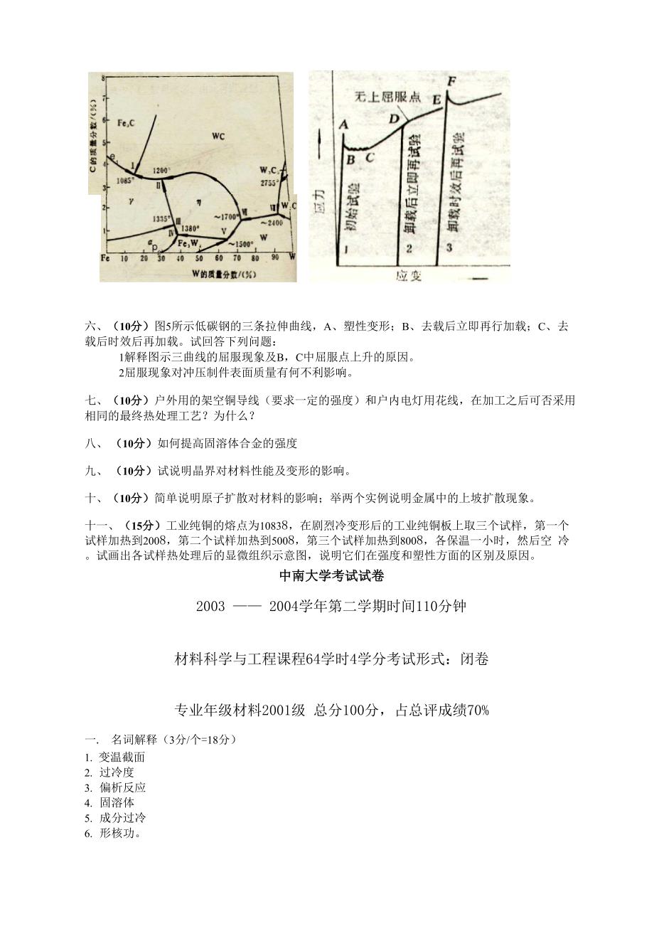 中南大学材料科学基础考试试卷_第4页