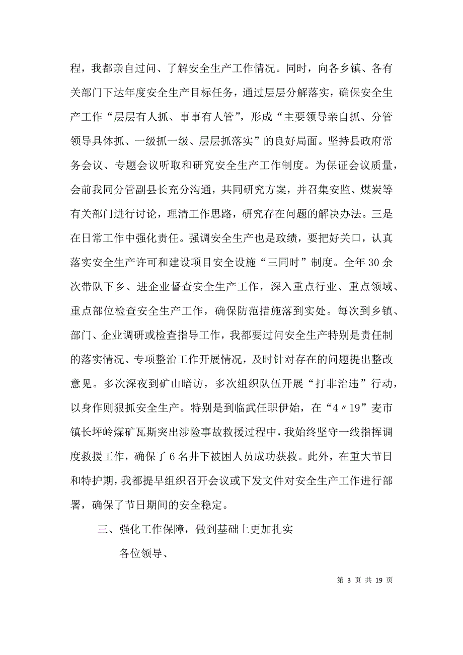 （精选）安全生产第一责任人履职情况报告_第3页