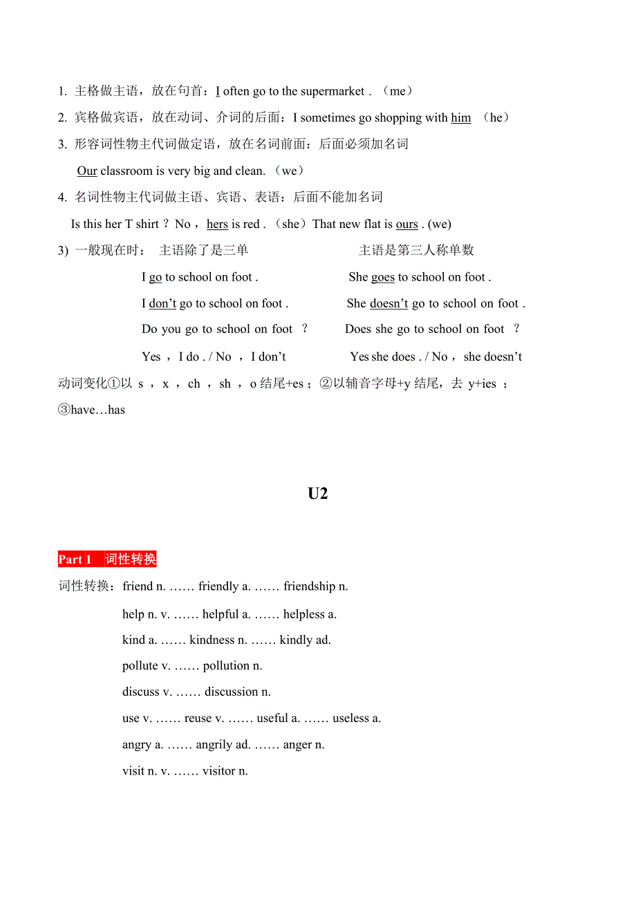 上海牛津6年级第一学期知识点总结梳理_第3页