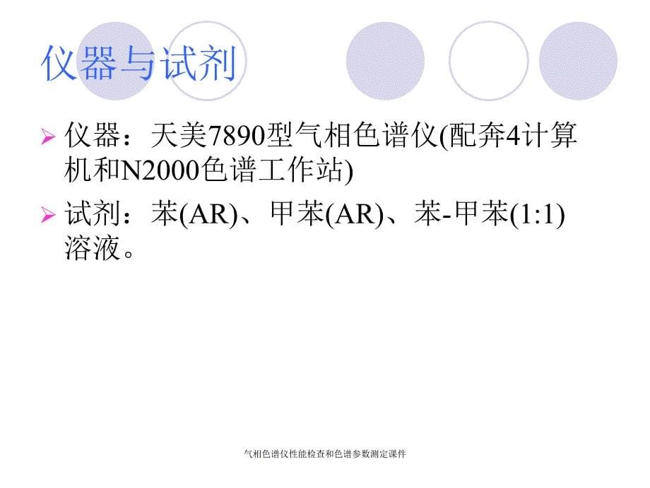 气相色谱仪性能检查和色谱参数测定课件_第5页