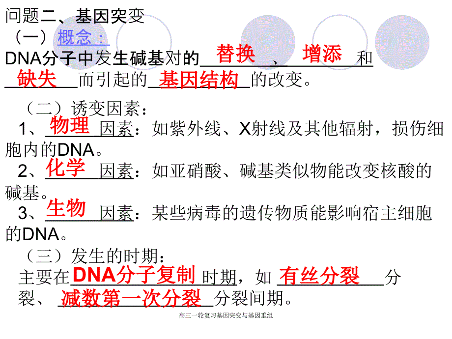 高三一轮复习基因突变与基因重组课件_第4页