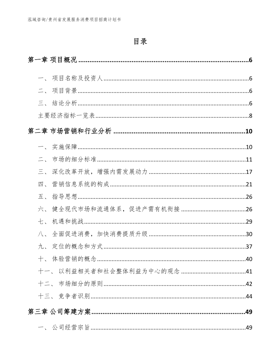贵州省发展服务消费项目招商计划书_第2页